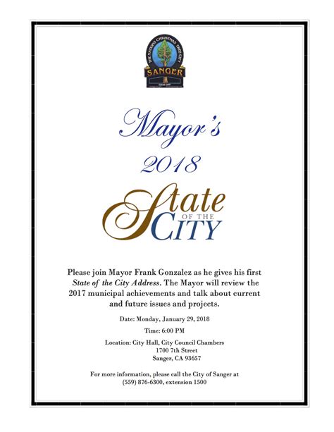 Mayor's 2018 State of the City Address - The Sanger Scene