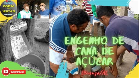 Visitando casa que possui um engenho manual de cana de açúcar no sertão