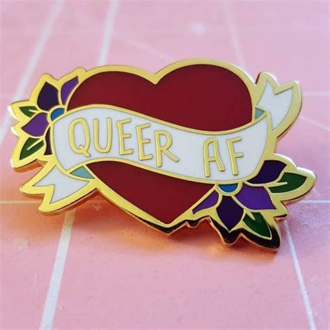 Gay Pride Heart Hard Enamel Pin Queer Bi Lgbtq Pansexual Etsy