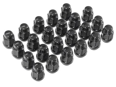 Jeep Wrangler Black Acorn Lug Nut Kit Inch Set Of