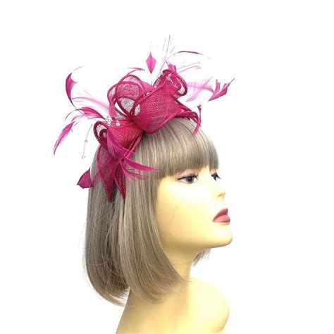 Classic Sinamay Raspberry Fascinator For Weddings And The Races