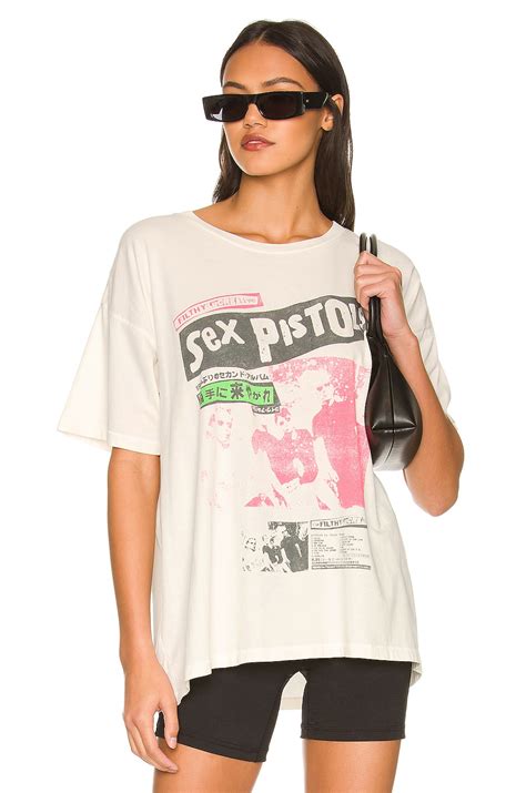 Daydreamer Sex Pistols Merch Tee In Vintage White Revolve
