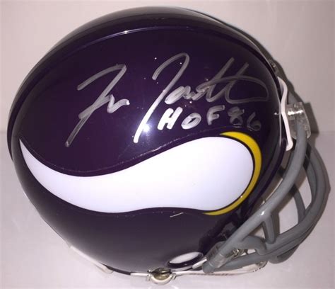 Fran Tarkenton Signed Vikings Mini-Helmet - The Autograph Source