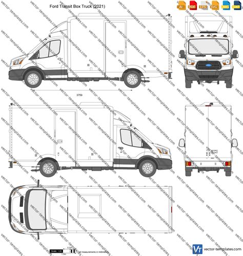 Templates - Cars - Ford - Ford Transit Box Truck