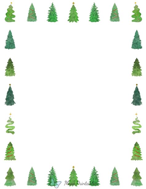 Pine Tree Border Clip Art Page Border And Vector 44 OFF