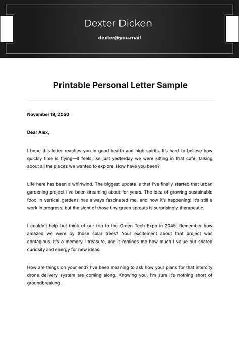 Free Personal Letter Templates And Examples Edit Online And Download