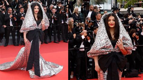 Aishwarya Rai Bachchan Makes Dramatic Entry At Cannes 2023 Red Carpet