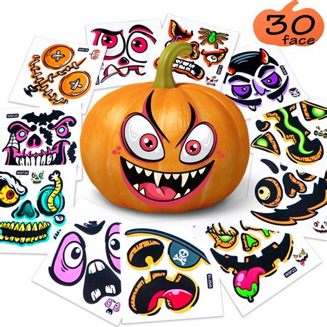 Stickers for Kids Halloween Pumpkin Decorating Stickers Halloween ...