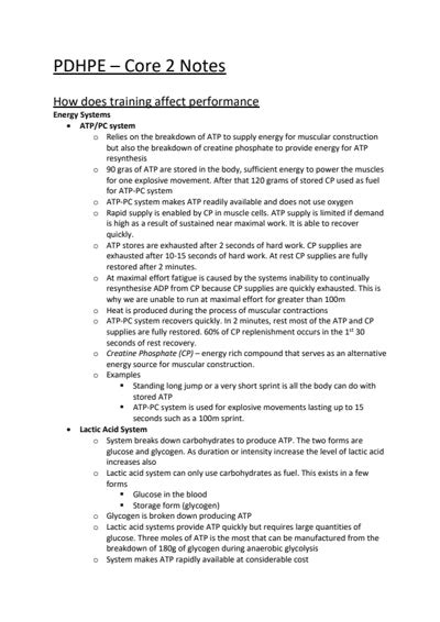 Band 6 Pdhpe Core 2 Notes Hsc Perso High School Notes