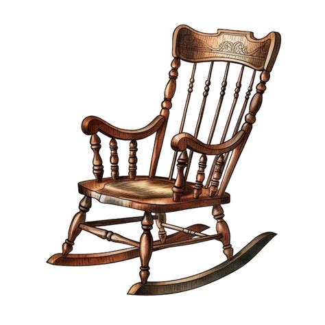 Premium AI Image There Is A Wooden Rocking Chair With A Wooden Seat