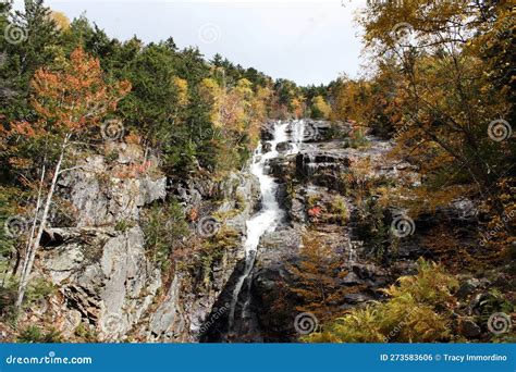 The Silver Cascades Waterfall Surrounded By Glorious Fall Foliage In