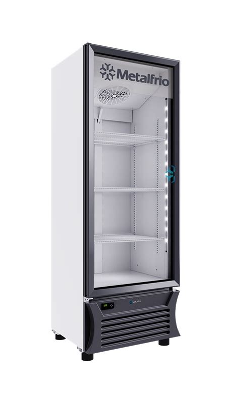 REFRIGERADOR VERTICAL PUERTA DE CRISTAL METAL FRIO MOD RB270