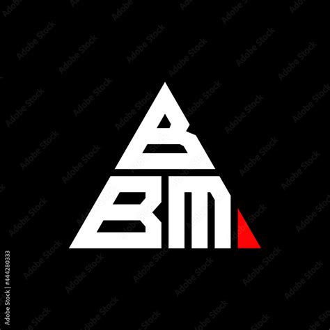 BBM triangle letter logo design with triangle shape. BBM triangle logo ...