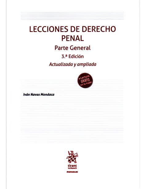 Lecciones De Derecho Penal Parte General 3ª Edición Actualizada Y Ampliada Aremi