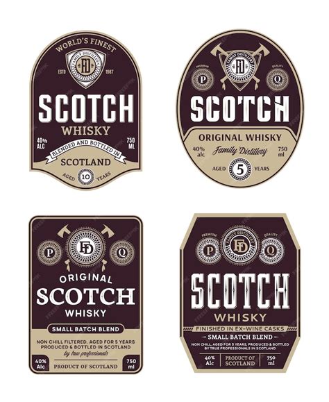 Premium Vector Scotch Whisky Labels