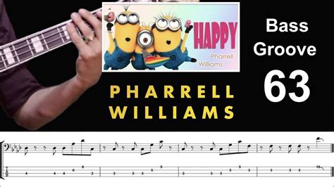 Happy Pharrell Williams How To Play Bass Groove Cover With Score