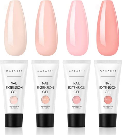 Amazon Makartt Poly Nail Gel Set Nude Colors Ml Neutral Classic Color Gel Nail