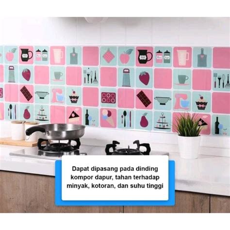 Jual Stiker Dinding Dapur Anti Minyak Api Wallpaper Sticker Alumunium