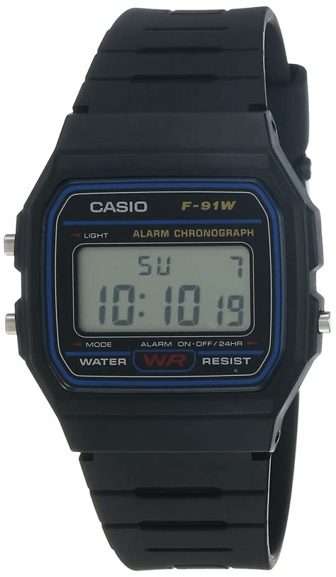 casio fw  mens classic chronograph alarm lcd digital  black