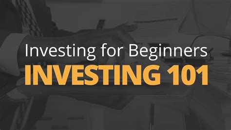 Investing 101 Investing For Beginners YouTube