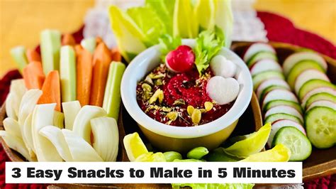 3 Easy Snacks To Make In 5 Minutes Youtube