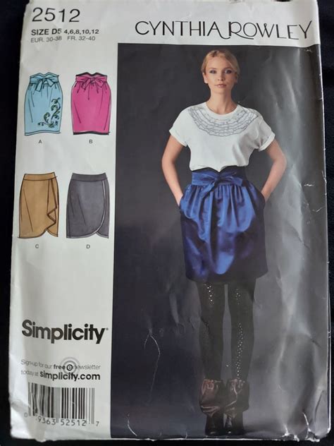 Simplicity Cynthia Rowley Sewing Pattern Misses Skirts Etsy