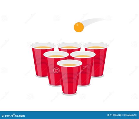 Beer Pong Tournament Flyer As Red Cups and Ping Pong Ball Stock Vector - Illustration of alcohol ...