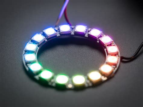 Neopixel Ring 16 X 5050 Rgb Led With Integrated Drivers Id 1463