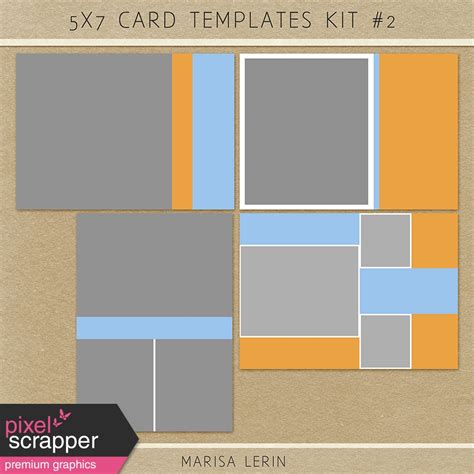 5x7 Card Templates Kit #2 by Marisa Lerin graphics kit ...