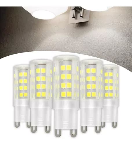 Kit 5 Lâmpadas Led G9 Halopim 7w Bivolt Luz Branco Frio MercadoLivre