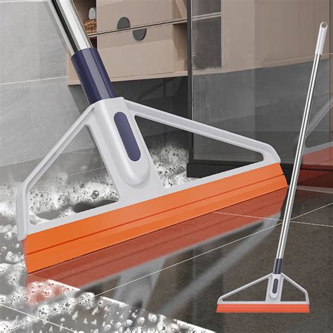 Voaveke Mop Floor Squeegee Rubber Squeegee With Long Telescopic Handle