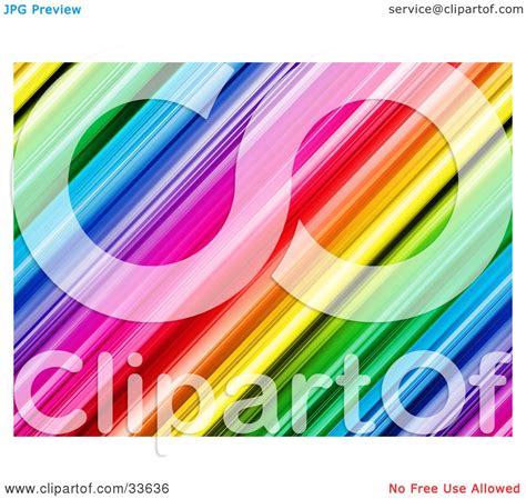 Clipart Illustation Of A Colorful Diagonal Rainbow Background Of Red