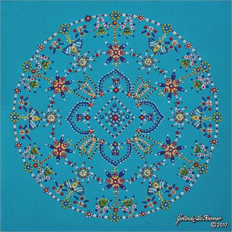 MANDALA BlüteZeit Freihand MotivUmsetzung Acryl auf Leinwand 40 x 40