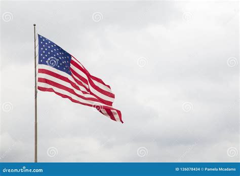 Flapping American Flag Stock Photo Image Of Symbol 126078434