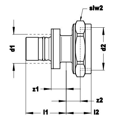 VSH Multicon S raccord écrou libre MF 14xM22 Ni