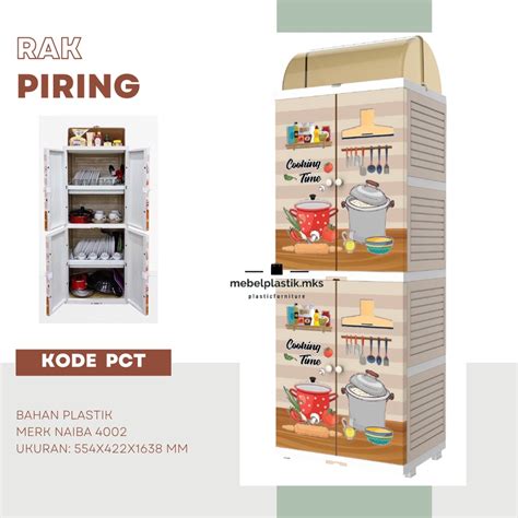 Jual Rak Piring Naiba Pantry Gardenia Kunci 4002 Mini Shopee Indonesia