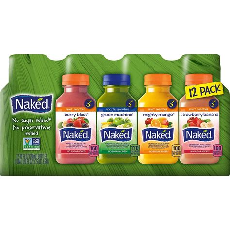 Naked Variety Pack Juice Smoothie Mighty Mango Green Machine Berry