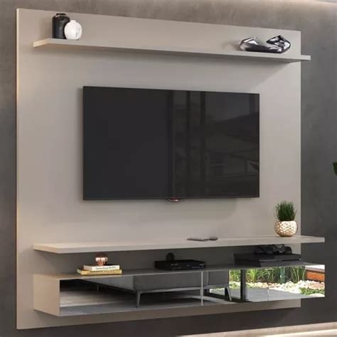 Panel De TV De Hasta Pulgadas Con Cajones Con Espejo De Color Gris Nude MercadoLibre