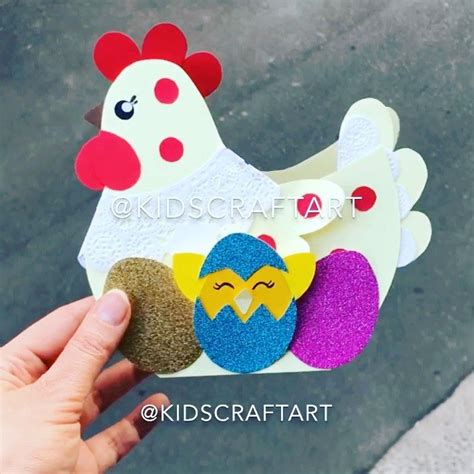 ДЕТСКИЕ ПОДЕЛКИ on Instagram: “«Пасхальная курочка» 🐥🐔🐥🤗 ⠀ Курочка с ...