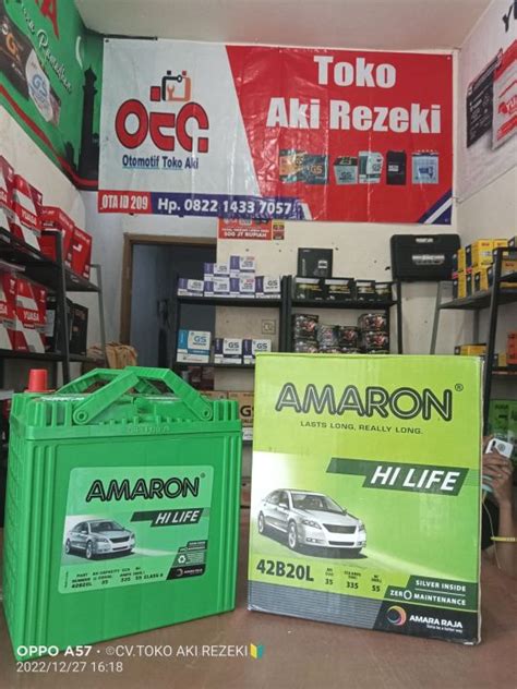 AKI MOBIL KERING AMARON HI LIFE NS40ZL 42B20L Lazada Indonesia