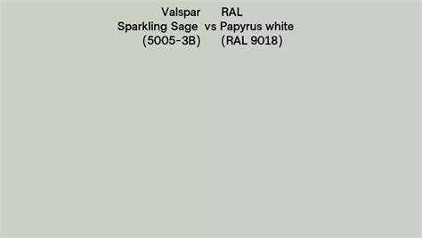 Valspar Sparkling Sage B Vs Ral Papyrus White Ral Side