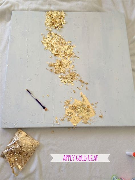 LiveLoveDIY How To Make Gold Leaf Art Round Two Gold Leaf Diy Gold