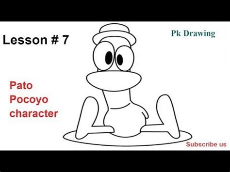 How To Draw Pato Pocoyo Character In Simple And Easy Steps Lesson