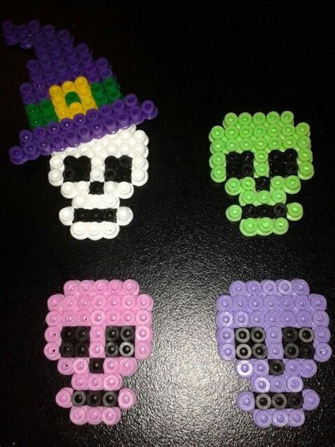 Skull Hama Beads Craft For Halloween