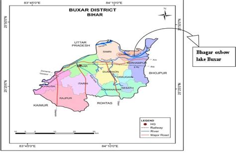 Map of study area in District Buxar, Bihar (a&b) [11] | Download ...