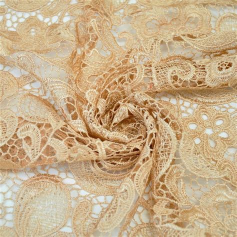 Venice Embroidered Sand Lace Fabric For Wedding Lace Bridal Etsy