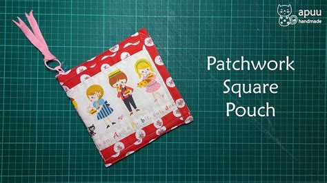 Cara Jahit Patchwork Square Zipper Pouch Tutorial Diy How To Sew Cute Youtube