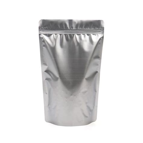 Metallized Zipper Pouches Silver 12 Oz Food Bags ZBGM4S