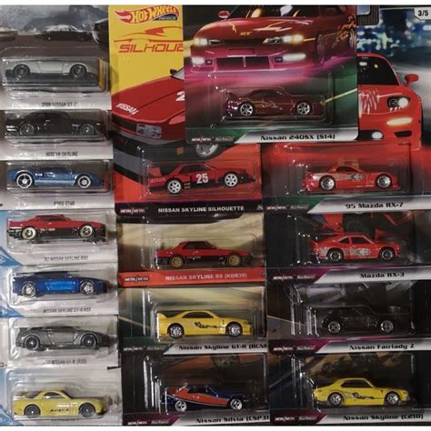 Hot Wheels Skyline Gt R Bcnr Rs Kdr Silhouette Gtr Silvia Csp C Sx Rx Rx R R