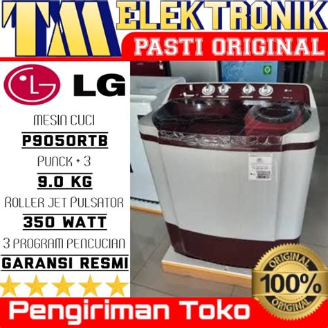 Jual MESIN CUCI LG 9KG P9050R RTB MESIN CUCI 2 TABUNG 9 KG Shopee